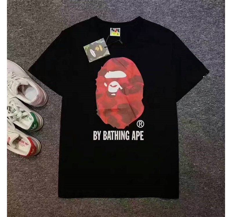 Bape hoodie black red